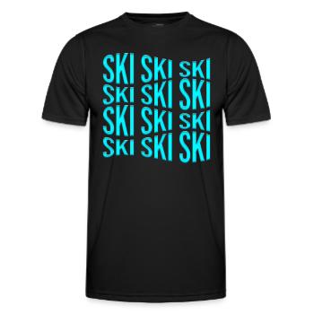 ski - T-shirt sport Homme - noir - Devant - AI Model Male 178 dark (178cm)