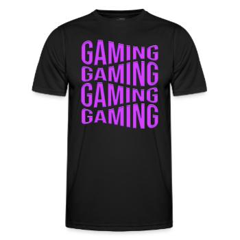 gaming - Männer Funktions-T-Shirt - Schwarz - Vorne - AI Model Male 178 dark (178cm)