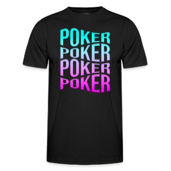 poker - T-shirt sport Homme - noir - Devant - AI Model Male 178 dark (178cm)