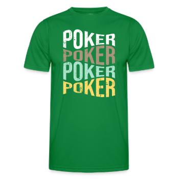 poker - T-shirt sport Homme - vert - Devant - AI Model Male 178 dark (178cm)