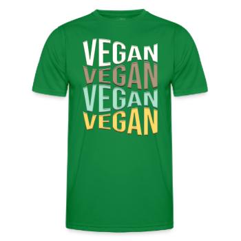 vegan - Männer Funktions-T-Shirt - Kelly Green - Vorne - AI Model Male 178 dark (178cm)