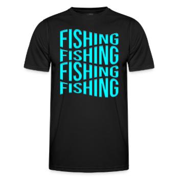 Pêche - T-shirt sport Homme - noir - Devant - AI Model Male 178 dark (178cm)