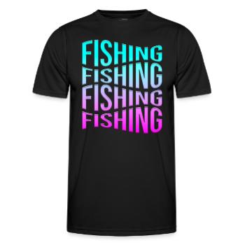 Pêche - T-shirt sport Homme - noir - Devant - AI Model Male 178 dark (178cm)