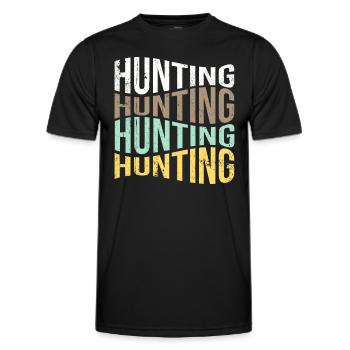 Hunt - Men's Functional T-Shirt - black - Front - AI Model Male 178 dark (178cm)