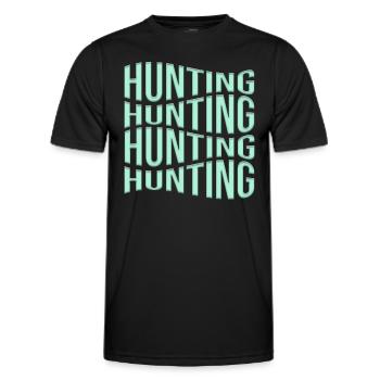 Hunt - Men's Functional T-Shirt - black - Front - AI Model Male 178 dark (178cm)