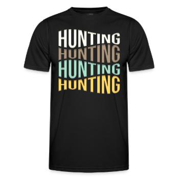 Hunt - Men's Functional T-Shirt - black - Front - AI Model Male 178 dark (178cm)