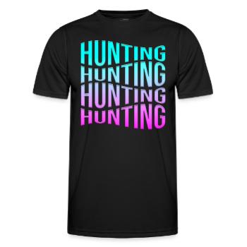 Hunt - Men's Functional T-Shirt - black - Front - AI Model Male 178 dark (178cm)