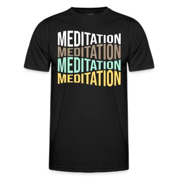 méditation - T-shirt sport Homme - noir - Devant - AI Model Male 178 dark (178cm)