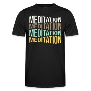méditation - T-shirt sport Homme - noir - Devant - AI Model Male 178 dark (178cm)