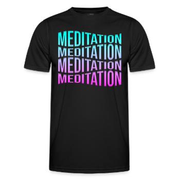 méditation - T-shirt sport Homme - noir - Devant - AI Model Male 178 dark (178cm)