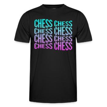 Schach - Männer Funktions-T-Shirt - Schwarz - Vorne - AI Model Male 178 dark (178cm)