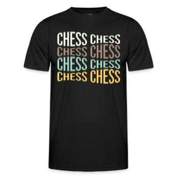Schach - Männer Funktions-T-Shirt - Schwarz - Vorne - AI Model Male 178 dark (178cm)