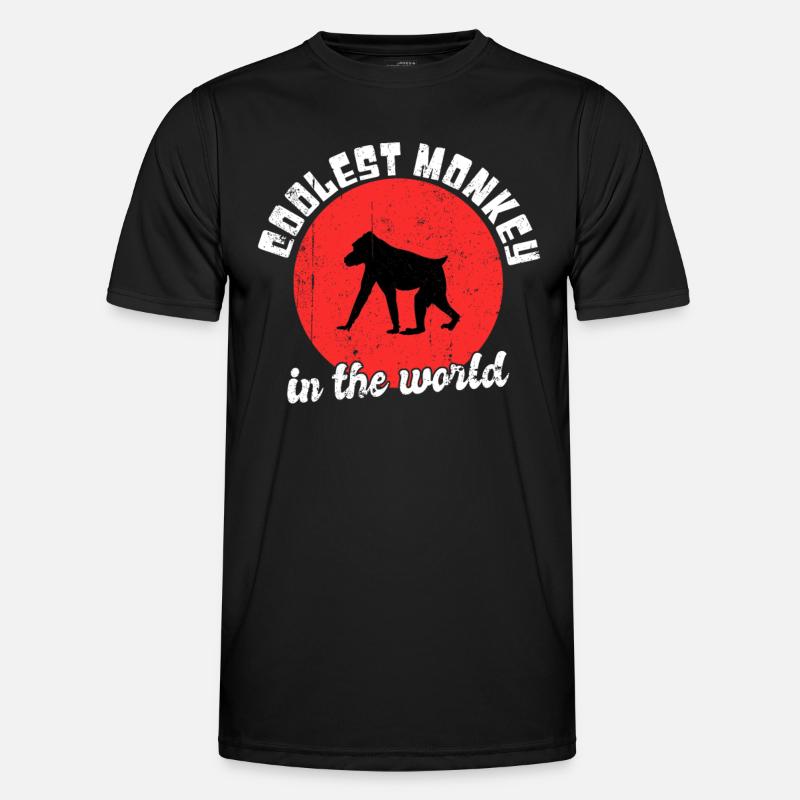 Cool monkey saying - Men's Functional T-Shirt - black