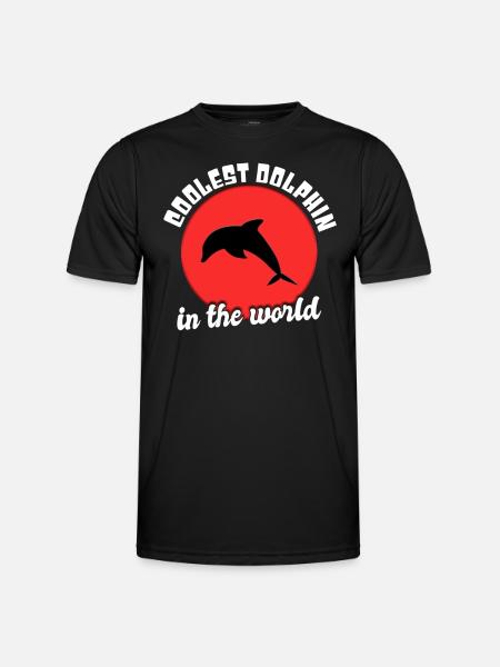 Cool dolphin saying - Men's Functional T-Shirt - black