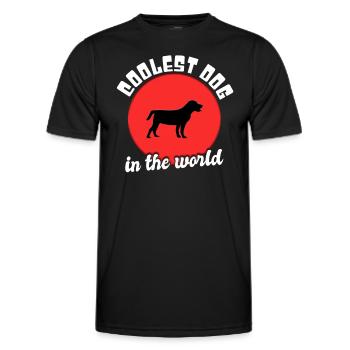Cooler Hund Spruch - Männer Funktions-T-Shirt - Schwarz - Vorne - AI Model Male 178 dark (178cm)