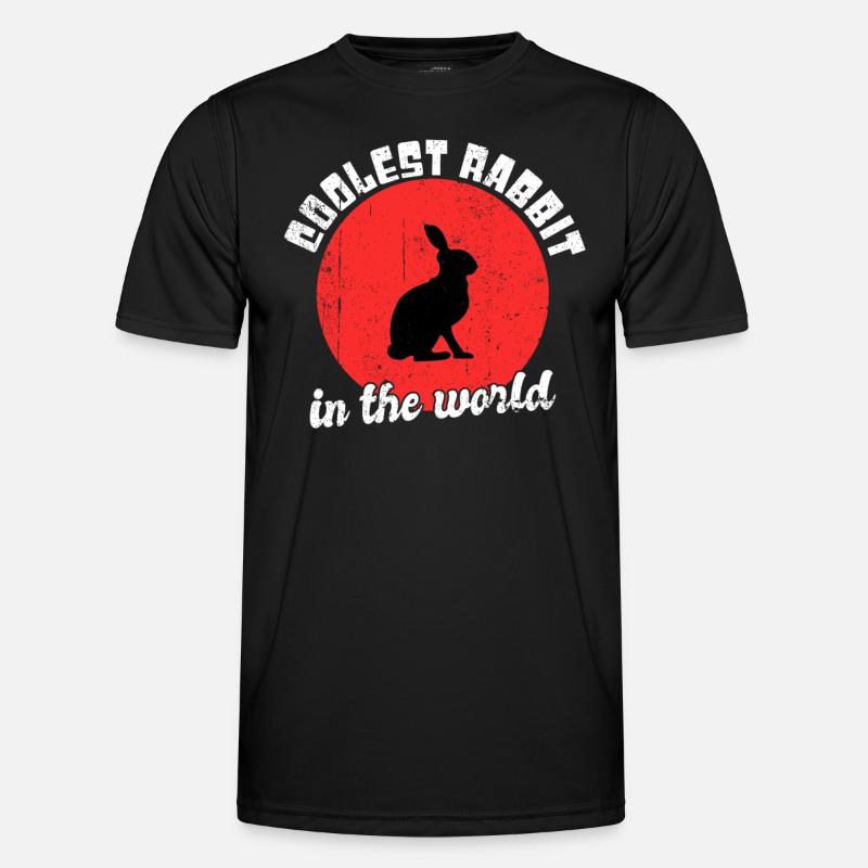 Cool rabbit saying - Men's Functional T-Shirt - black
