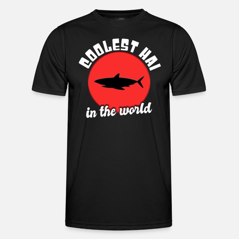 Cool shark saying - Men's Functional T-Shirt - black