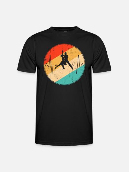 Dancing Retro Heartbeat - Men's Functional T-Shirt - black