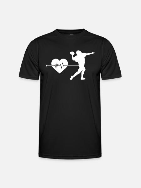 Rugby heartbeat - Men's Functional T-Shirt - black