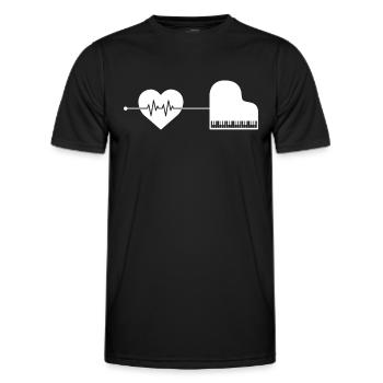 Piano Piano Heartbeat - T-shirt sport Homme - noir - Devant - AI Model Male 178 dark (178cm)
