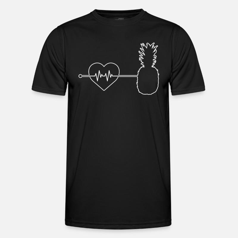 Pineapple's heartbeat - Men's Functional T-Shirt - black