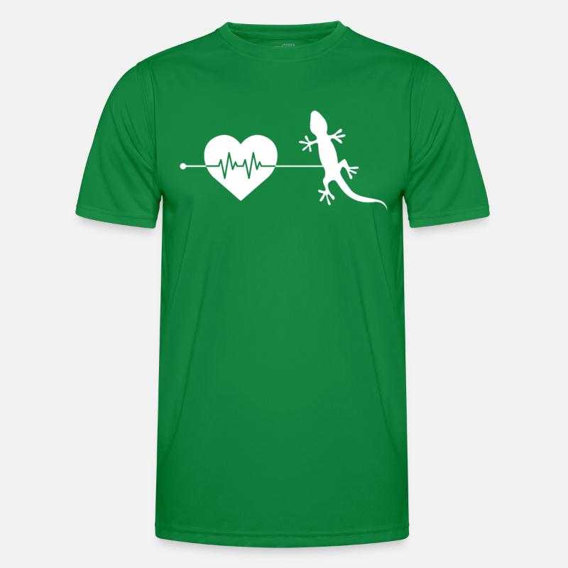 Eidechse Herzschlag Männer Funktions-T-Shirt