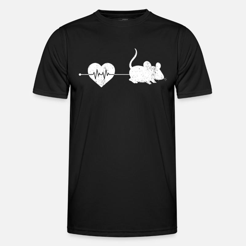 Mouse heartbeat - Men's Functional T-Shirt - black