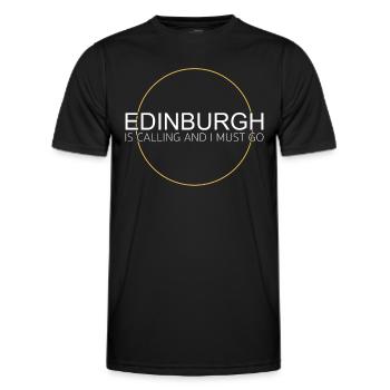 Citation d’Édimbourg - T-shirt sport Homme - noir - Devant - AI Model Male 178 dark (178cm)