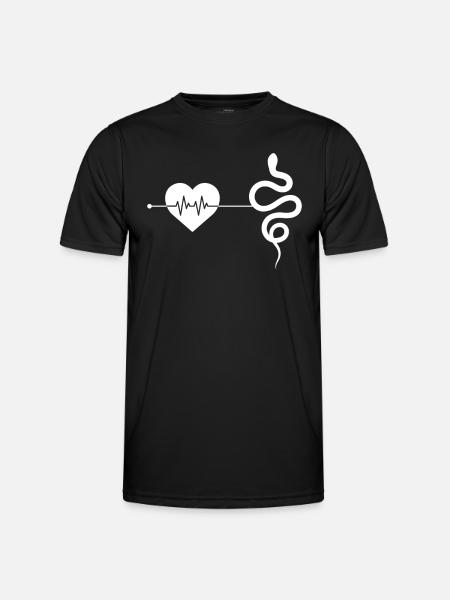 Snake heartbeat - Men's Functional T-Shirt - black