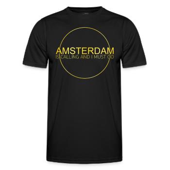 Amsterdam - T-shirt sport Homme - noir - Devant - AI Model Male 178 dark (178cm)