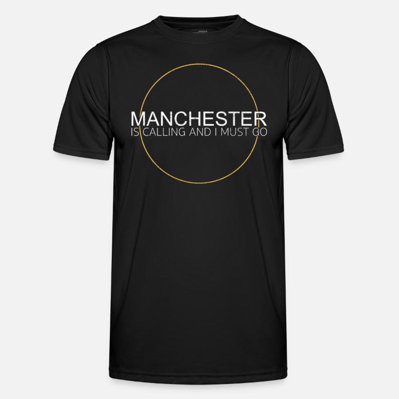 Manchester Spruch - Männer Funktions-T-Shirt - Schwarz