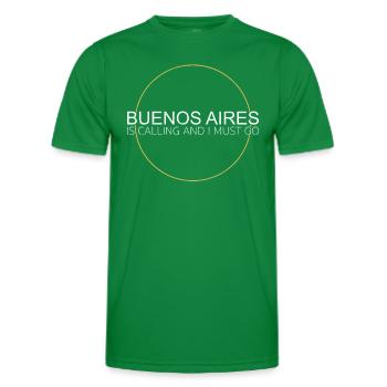 Buenos Aires Quote - Men's Functional T-Shirt - kelly green - Front - AI Model Male 178 dark (178cm)