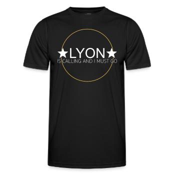 Lyon Spruch - Männer Funktions-T-Shirt - Schwarz - Vorne - AI Model Male 178 dark (178cm)