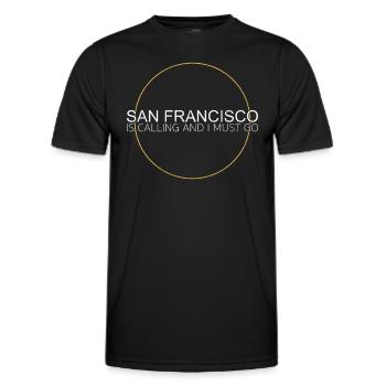 Citation de San Francisco - T-shirt sport Homme - noir - Devant - AI Model Male 178 dark (178cm)