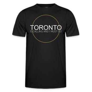 Citation de Toronto - T-shirt sport Homme - noir - Devant - AI Model Male 178 dark (178cm)