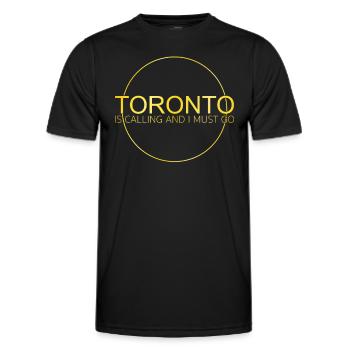Citation de Toronto - T-shirt sport Homme - noir - Devant - AI Model Male 178 dark (178cm)