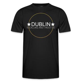 Dublin Saying - Men's Functional T-Shirt - black - Front - AI Model Male 178 dark (178cm)