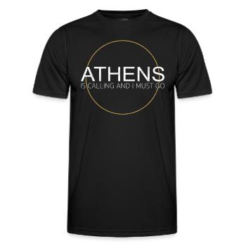 Athènes Dicton - T-shirt sport Homme - noir - Devant - AI Model Male 178 dark (178cm)