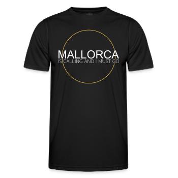 Mallorca Saying - Men's Functional T-Shirt - black - Front - AI Model Male 178 dark (178cm)