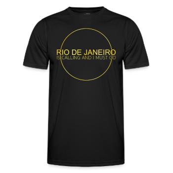 Citation de Rio de Janeiro - T-shirt sport Homme - noir - Devant - AI Model Male 178 dark (178cm)