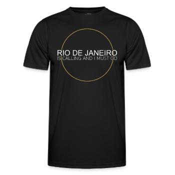 Citation de Rio de Janeiro - T-shirt sport Homme - noir - Devant - AI Model Male 178 dark (178cm)