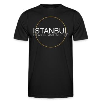 Istanbul appelle - T-shirt sport Homme - noir - Devant - AI Model Male 178 dark (178cm)
