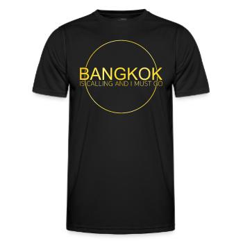 Bangkok Spruch - Männer Funktions-T-Shirt - Schwarz - Vorne - AI Model Male 178 dark (178cm)