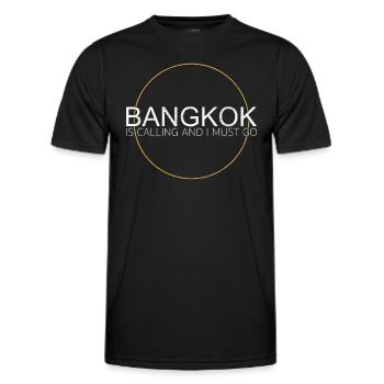 Bangkok Spruch - Männer Funktions-T-Shirt - Schwarz - Vorne - AI Model Male 178 dark (178cm)