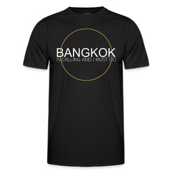 Bangkok Spruch - Männer Funktions-T-Shirt - Schwarz - Vorne - AI Model Male 178 dark (178cm)
