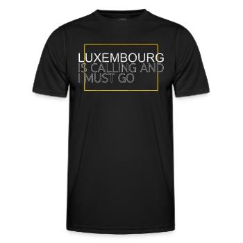 Décision luxembourgeoise - T-shirt sport Homme - noir - Devant - AI Model Male 178 dark (178cm)