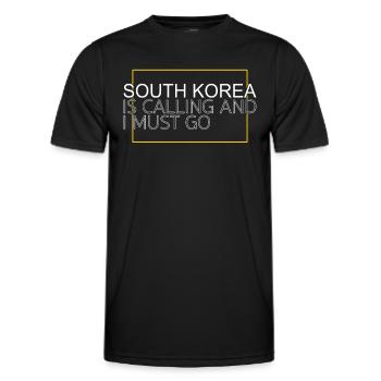 South Korea - Männer Funktions-T-Shirt - Schwarz - Vorne - AI Model Male 178 dark (178cm)