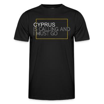 Chypre Dicton - T-shirt sport Homme - noir - Devant - AI Model Male 178 dark (178cm)
