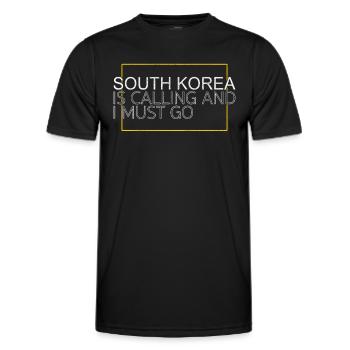 South Korea - Männer Funktions-T-Shirt - Schwarz - Vorne - AI Model Male 178 dark (178cm)