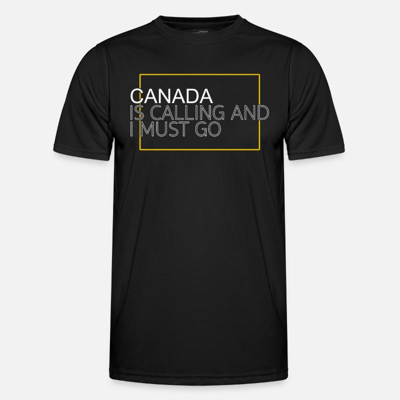 Kanada Spruch - Männer Funktions-T-Shirt - Schwarz